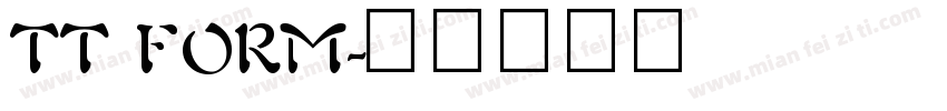 TT FORM字体转换